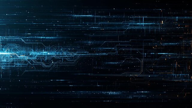 digital network grid with glowing data lines in futuristic tech background
