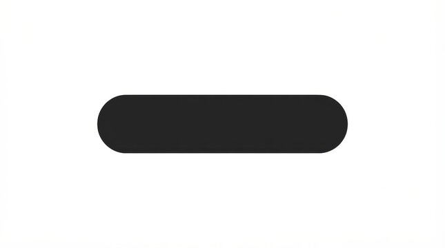 Minimalist Black Horizontal Ellipse Shape Isolated on White.