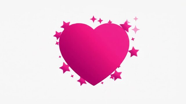 Minimalist wishlist heart bookmark save action reveal motion graphic on solid white background