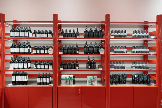 Personal care products on shelves at Anruz store