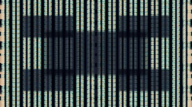 Seamless Looping Motion of Vertical Pixelated Light Bars and Dark Digital Grid