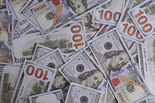 Top View of Scattered Dollar