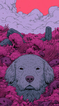 Cute Surreal Cartoon Creatures in a Dreamlike Alien Fantasy World