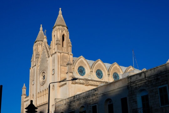 Balluta parish church gothic revival architecture sliema malta