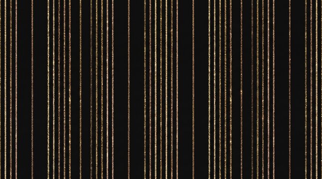 Elegant dark pinstripe background, a sophisticated black and gold striped texture. Luxurious vertical lines for premium design, fashion, and branding. Seamless pattern for digital and print