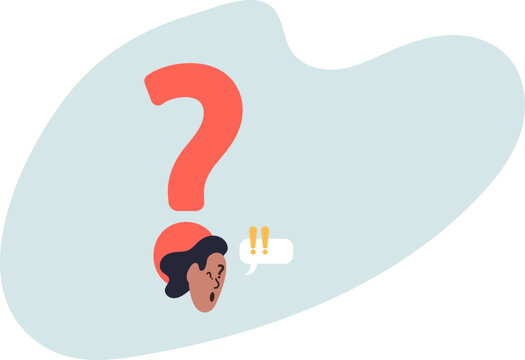 Answer business question, determination or sill and decision to solve problem, FAQ frequently asked questions.human life and situation.vector illustration.