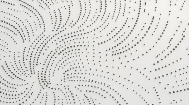 Abstract Art Pattern Featuring Dark Geometric Dot Clusters on White Background