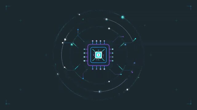 An animated video showcasing cutting-edge technology and digital security that evolves with the times.