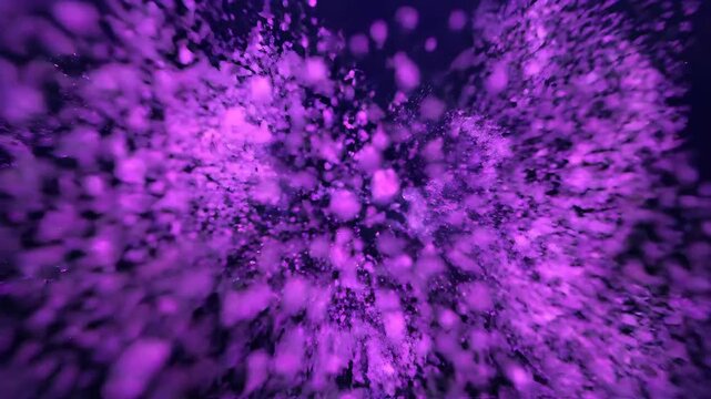Bioluminescent Plankton Glowing Underwater Particles Flow