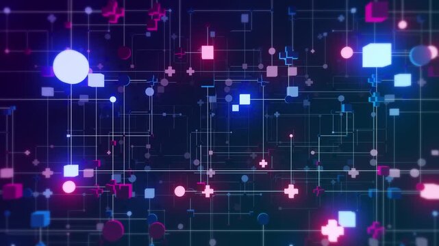 Technology grid network system fly through