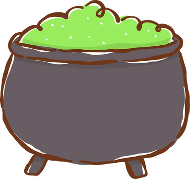 Witch Cauldron Hand Drawn Illustration
