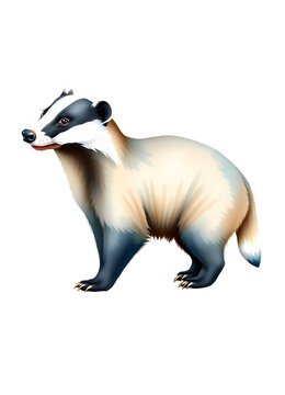 A striped badger