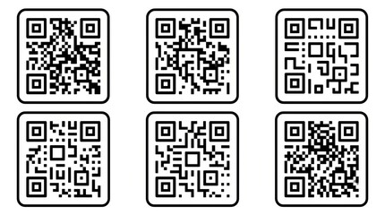 Fototapeta premium Collection of nine seamless geometric pattern designs in black and white.