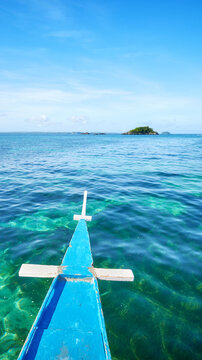 The bow of a bangka boat, travel concept, Philippines.