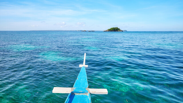 The bow of a bangka boat, travel concept, Philippines.