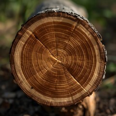 Naklejka premium cross section of tree stump