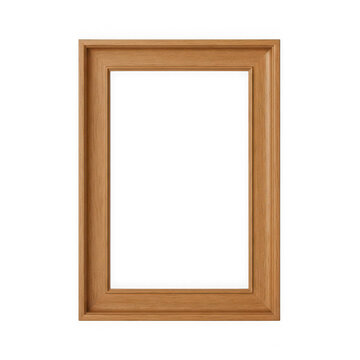 Simple wooden picture frame with empty space