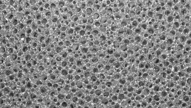 Metallic Foam Core with Open Cell Aluminum Micro Bubbles Texture