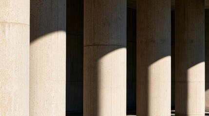 Fototapeta premium Minimal Architecture Concrete Column Tonal Gradient Shot