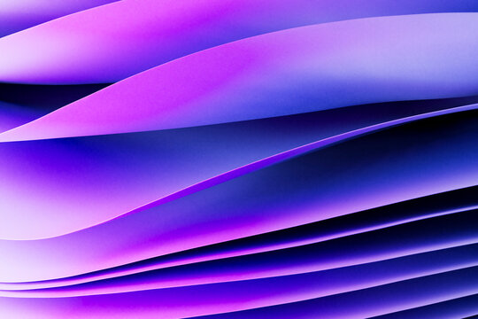 Abstract flowing purple 3d geometric background displays modern design