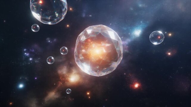 Futuristic Orbital Crystal Formation