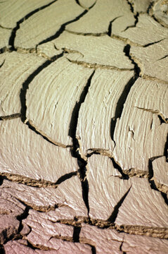 Azerbaijan, Qobustan, full frame of dry cracked land