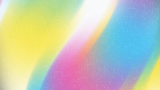 Abstract colorful gradient Iridescent Liquid Motion background with pixel dot grid noise texture video