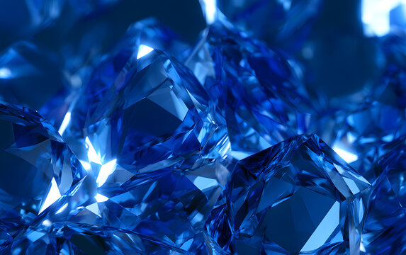 blue reflective diamond stone on a conceptual background
