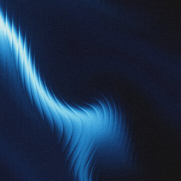 Deep navy blue grainy, profound dark gradient transition, ethereal luminous aqua current, subtle undulating vertical striations, ideal for technology