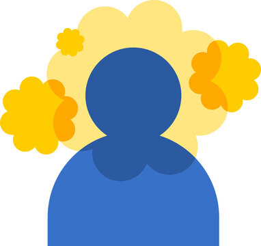 Human breathe particle dust pm2.5 air pollution icon PNG
