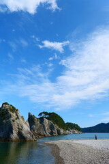 Fototapeta premium 三陸復興国立公園の浄土ヶ浜。宮古、岩手、日本。10月上旬。