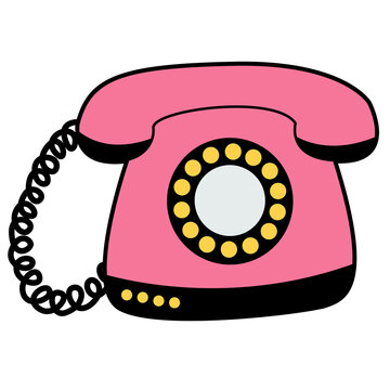 retro phone isolated on white vector illustration of a retro 