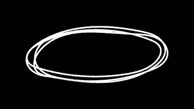circle scribble highlight marker hand drawn round ring on transparent background