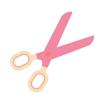 Pink and yellow scissors