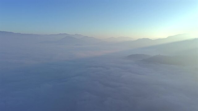 Aerial View of Misty Hills in Lambasingi Andhra Pradesh