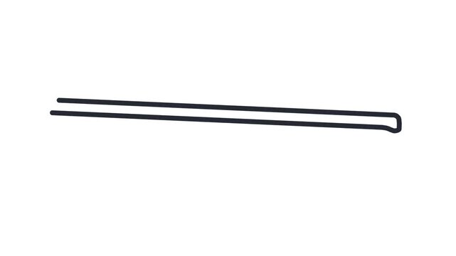 A paperclip, hairpin, or similar object is flickering across the screen.