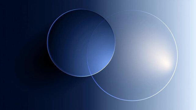 Shapes overlap in smooth transitions of light and shadow in an abstract setting