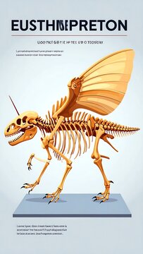 Eusthenopteron fossil fish skeleton illustration.