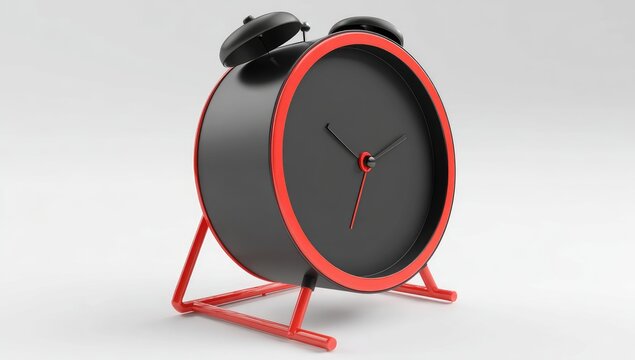 Black alarm clock with red accents (1)