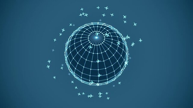 Procedural motion of Globe with plane