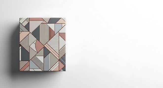 Premium gift box design with geometric patterns for special occasions