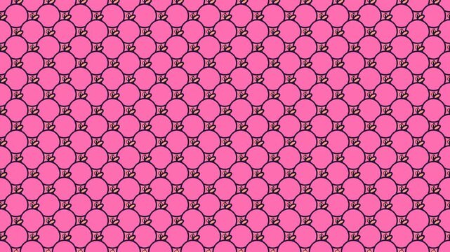 Retro Pink Apple Repeating Tile Background
