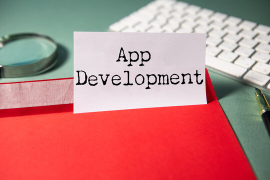 App Development text on paper