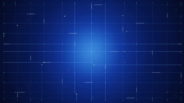 Circuit Network Pulse, Grid Lattice Pattern Animation, Seamless Loop, Digital Technology Abstract Background, Electronic Circuit Design, Data Flow Visualization, Modern Tech Motion Graphic