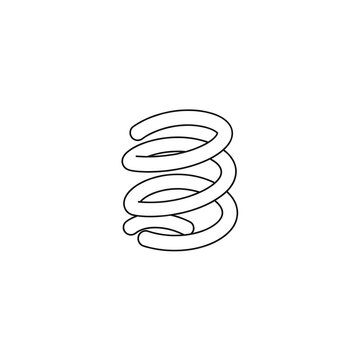 Industrial metal coil spring vector icon design
