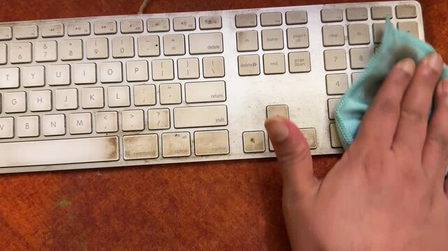 Cleaning dirty keyboard