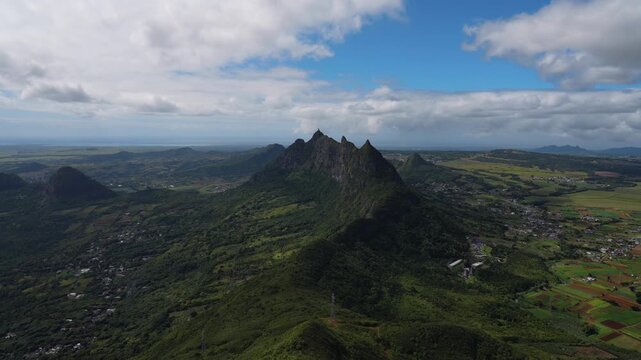 View from Le Pouce mountain in Mauritius
