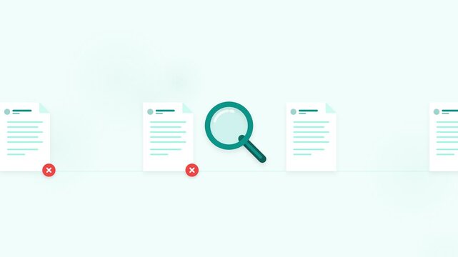 document inspection and verification process animation