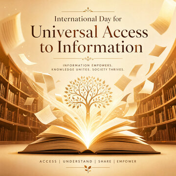 International universal access to information poster design