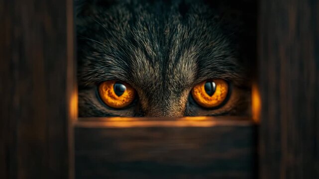 Glowing Eyes Peer From Darkness of Closet in Dread